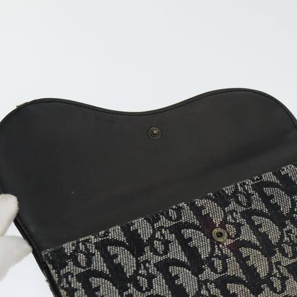 Christian Dior Trotter Canvas Wallet Black Auth hk1508 - Picture 9 of 16